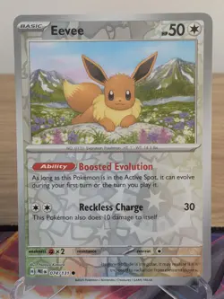 EEVEE 074/131 COMMON PRISMATIC EVOLUTIONS POKEMON REVERSE HOLO NM - Image 1