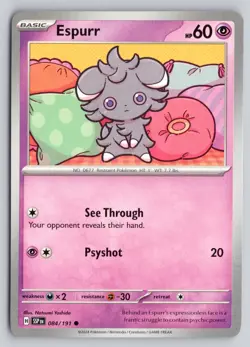 ESPURR 084/191 COMMON SURGING SPARKS POKEMON NM - Image 1