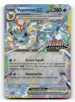 Vaporeon ex 023/131 Stamped - Prismatic Evolutions Surprise Box - Pokemon NM/M - Image 1