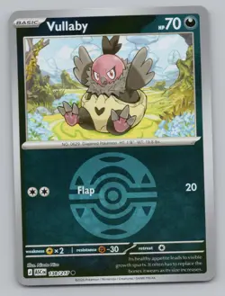 VULLABY (DUSK BALL) 138/217 ASCENDED HEROES POKEMON REVERSE HOLO NM - Image 1