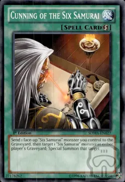 Cunning of the Six Samurai SDWA-EN027 Samurai Warlords Yu-Gi-Oh 1st Edition NM/M - Image 2