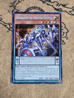 Yugioh Disablaster the Negation Fortress MP25-EN084 Prismatic Secret Rare NM - Image 1