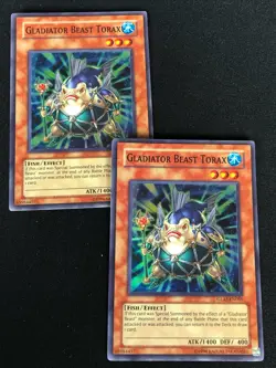 YUGIOH GLADIATOR BEAST TORAX GLAS-EN081 SUPER X3 (NM) - Image 1