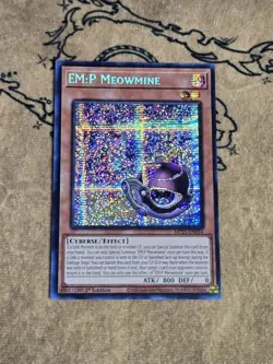 Yugioh EM:P Meowmine MP25-EN054 1st Edition Prismatic Secret Rare NM - Image 1