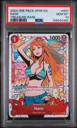 2024 ONE PIECE OP06-WINGS OF THE CAPTAIN #007 NAMI TREASURE RARE PSA 10 (Q382 - Image 1