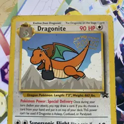 Pokemon TCG Dragonite 5 Black Star Promo Card WB First Movie 1999 - Image 3