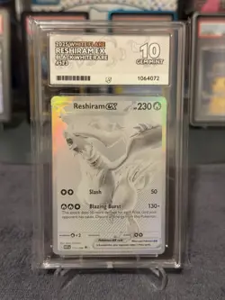Pokemon Reshiram EX White Flare Rare English Card 173/086 ACE 10 Gem Mint - Image 1