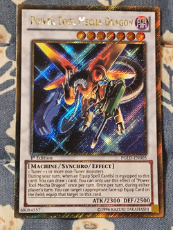 Power Tool Mecha Dragon Gold Secret Rare -GLD-EN005 Yugioh - Image 1