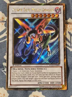 Power Tool Mecha Dragon Gold Secret Rare -GLD-EN005 Yugioh - Image 2