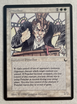 1x Preacher The Dark Regular MTG Magic the Gathering LP - Image 1