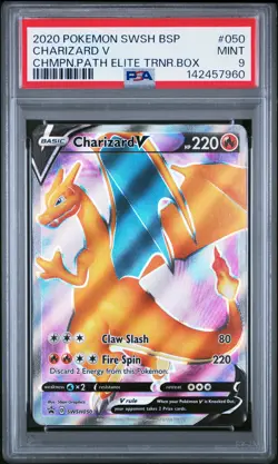 Charizard V 050/073 Champion's Path Elite Trainer Box Pokemon PSA 9 - Image 1