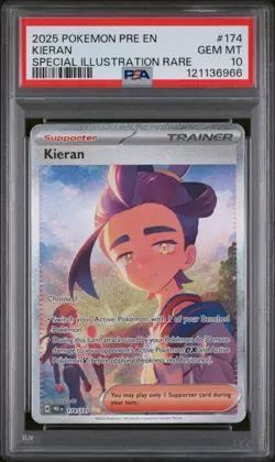 2025 Pokemon Pre En-Prismatic Evolutions #174 Kieran PSA10 - Image 1
