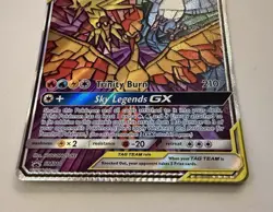 Pokemon-Moltres Zapdos Articuno GX SM210, Hidden Fate Promo * *ERROR CRIMP** - Image 3