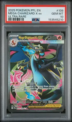 Pokemon Mega Charizard X ex 109/094 Phantasmal Flames Ultra Rare Holo PSA 10 - Image 1
