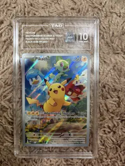 Pokemon TCG - Pikachu #027 Black Star Promo - Paldea Evolved - TAG Gem Mint 10 - Image 1