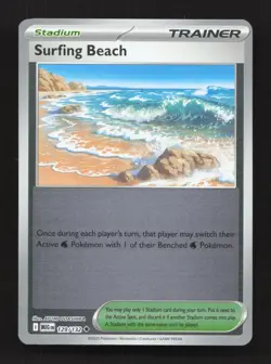 Surfing Beach 129/132 Uncommon Mega Evolution Pokemon Reverse Holo Near Mint - Image 1