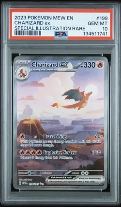 Pokemon Charizard ex 151 MEW EN Special Illustration Rare #199 PSA 10 Gem Mint - Image 1