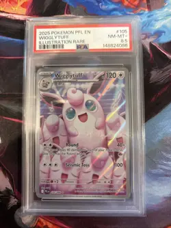 Pokemon Wigglytuff PFL EN Phantasmal Flames Illustration Rare 105/094 PSA 8.5 - Image 1