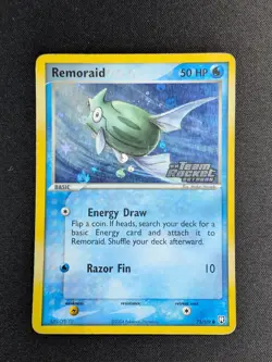 [MP-] STAMPED Remoraid 73/109 EX Team Rocket Returns Reverse Holo Pokemon - Image 1