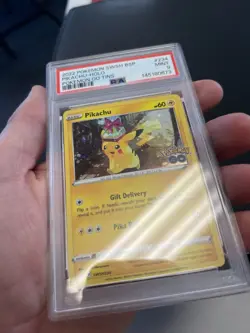 2022 POKEMON SWSH BLACK STAR PROMO POKEMON GO TINS #234 PIKACHU-HOLO PSA 9 - Image 5