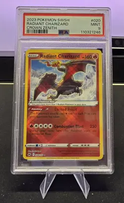 Pokemon Radiant Charizard Crown Zenith 020/159 PSA 9 Radiant Rare Holo - Image 1