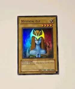 Yugioh Mystical Elf LOB-062 Super Rare LP - Image 1