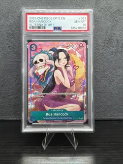 2025 ONE PIECE OP13 051 CARRYING ON HIS WILL BOA HANCOCK ALT ART PSA 10 GEM MINT - Image 1