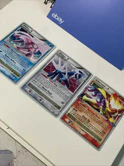 x3 Card Pokemon Dialga Palkia Infernape LV.X Diamond Pearl Promo Holo 2008 - Image 1