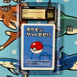 Poke Ball CGC 10 PRISTINE - Pokemon Old Maid Playing Cards 2019 Japanese - Image 1