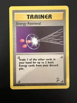 Energy Retrieval Pokemon Base-2 Set Series 110/130 LP-EXC BUY 2 CARDS GET 1 FREE - Image 1