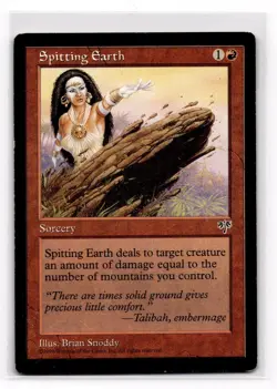 Spitting Earth, MTG Mirage (1996) Common Red Sorcery MP - Image 1