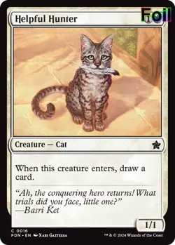 Helpful Hunter- (NM)-*Foil*-EN-[FDN - 16] - Image 1