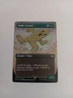 Wizards of the Coast Jumbo Cactuar Borderless Final Fantasy 343 Rare Green - Image 1