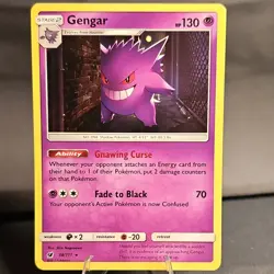 Pokemon Gengar Holo Rare 38/111 SM Crimson Invasion 2017 LP/NM - Image 1