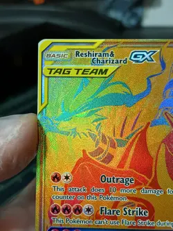 Pokemon Reshiram & Charizard GX Tag Team Sun & Moon Black Star Promo SM247 - Image 5