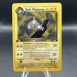 Pokemon Card - Dark Magneton Team Rocket 28/82 Rare 1st Edition non holo - Image 1