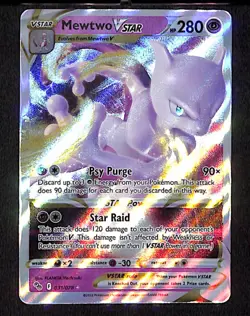 Mewtwo VSTAR 031 VSTAR Rare Pokemon Pokemon GO 078 Holo 2022 - Image 1
