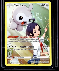 2022 TCG Pokemon #TG11 Castform TG11/TG30 Holo SWSH11 Lost Origin Trainer - Image 1