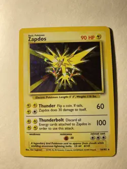 Pokemon TCG Zapdos Base Set 16/102 Holo Unlimited Holo Rare - Played - Set Of 2 - Image 2
