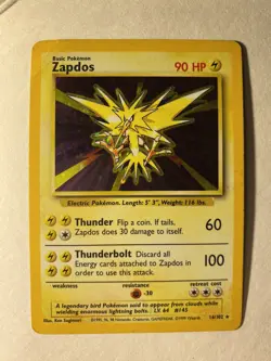 Pokemon TCG Zapdos Base Set 16/102 Holo Unlimited Holo Rare - Played - Set Of 2 - Image 4