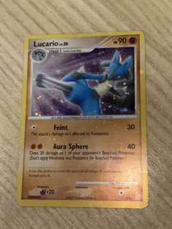 Lucario 3/11 DP Trainer Kit: Manaphy & Lucario Holo Insane Holo Bleed Mp Pokemon - Image 2