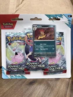 Pokemon TCG Journey Together 3 Pack Blister Factory Sealed - Image 1