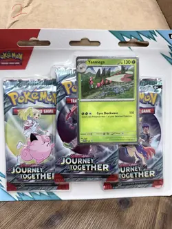 Pokemon Journey Together 3 Pack Blister Yanmega Promo Factory Sealed New - Image 1