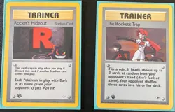 Pokemon TCG Team Rocket 1st Edition Trainer Lot Rocket's Trap/Rockets Hideout - Image 1