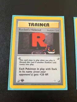 Pokemon TCG Team Rocket 1st Edition Trainer Lot Rocket's Trap/Rockets Hideout - Image 3
