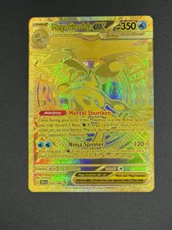Pokemon Mega Greninja ex Chaos Rising Full Art Gold Holo 122/086 - Image 1