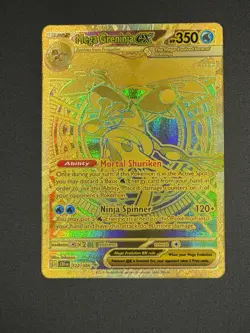 Pokemon Mega Greninja ex Chaos Rising Full Art Gold Holo 122/086 - Image 2