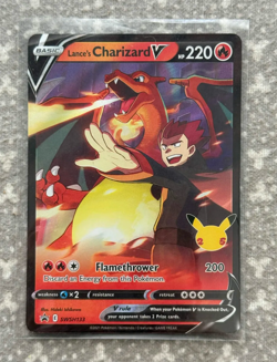 Lance's Charizard V SWSH133 Black Star Promo, Pokemon, NM - Image 1