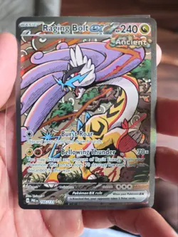 NM Pokemon TCG Raging Bolt EX Prismatic Evolutions 166/131 - Image 1