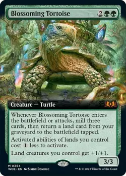 1x Blossoming Tortoise - Extended Art Light Play MTG Magic - Kid Icarus - - Image 1